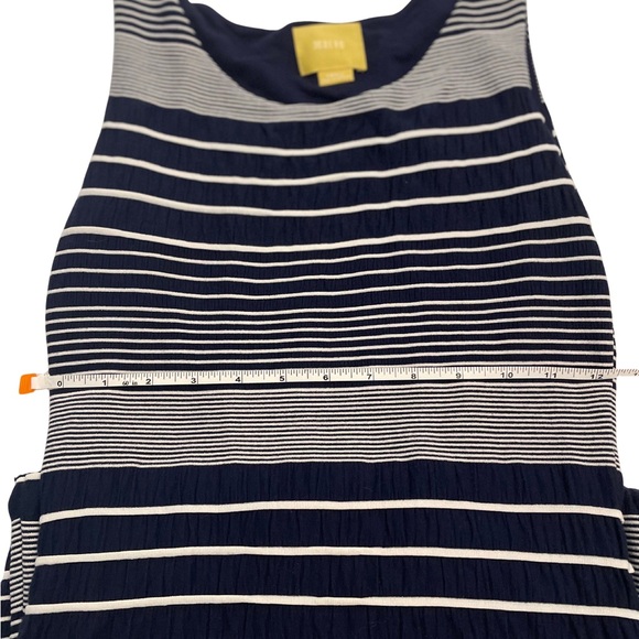 Maeve Navy and White Striped Maxi Dress - Picture 3 of 7